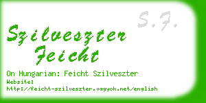 szilveszter feicht business card